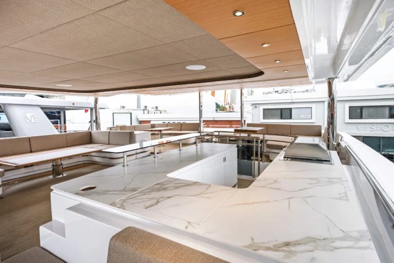 22 ATRAVERSIA – VisionF E-Cat 80 Catamaran Charter flybridge 4